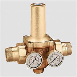 CALEFFI-RIDUTTORE PRESSIONE MM 2 CON DOPPIO MANOMETRO INOX