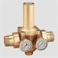 CALEFFI-RIDUTTORE PRESSIONE MM 2 CON DOPPIO MANOMETRO INOX